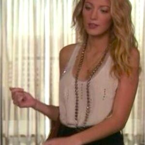 Madison Marcus Cream Bead Tank Top